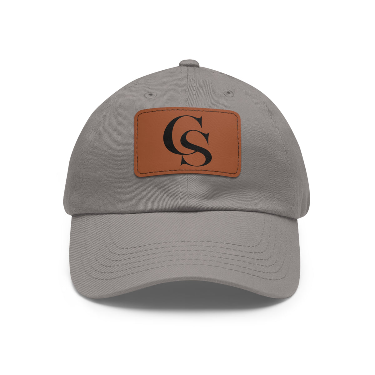 The Closing Society Monogram Leather Patch Dad Hat
