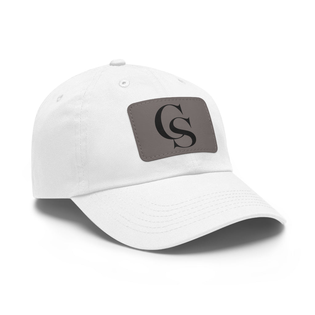 The Closing Society Monogram Leather Patch Dad Hat