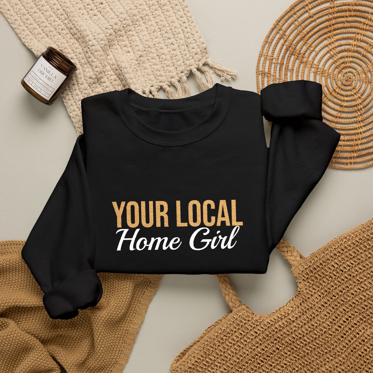 Dark Your Local Home Girl Crewneck Sweatshirt