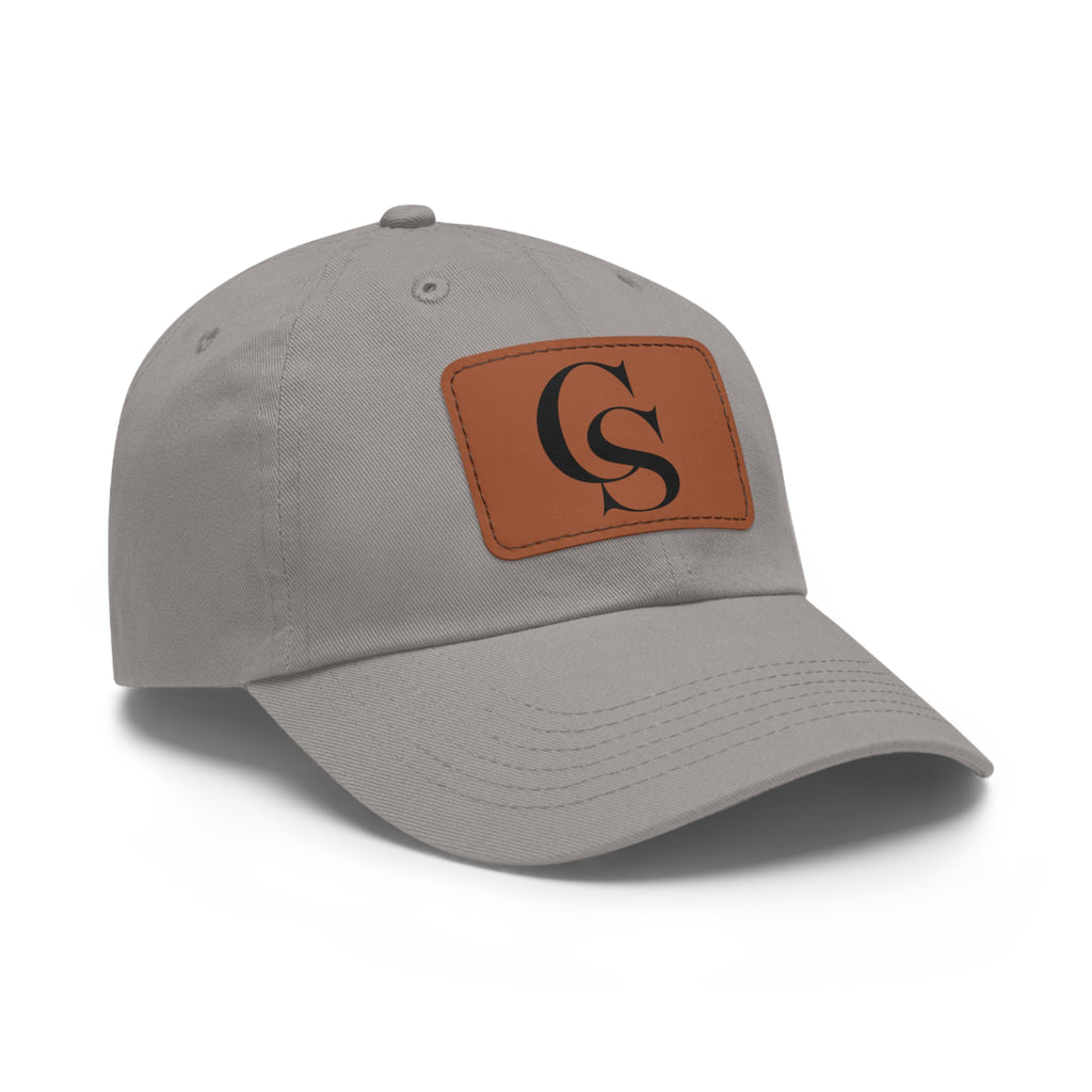 The Closing Society Monogram Leather Patch Dad Hat