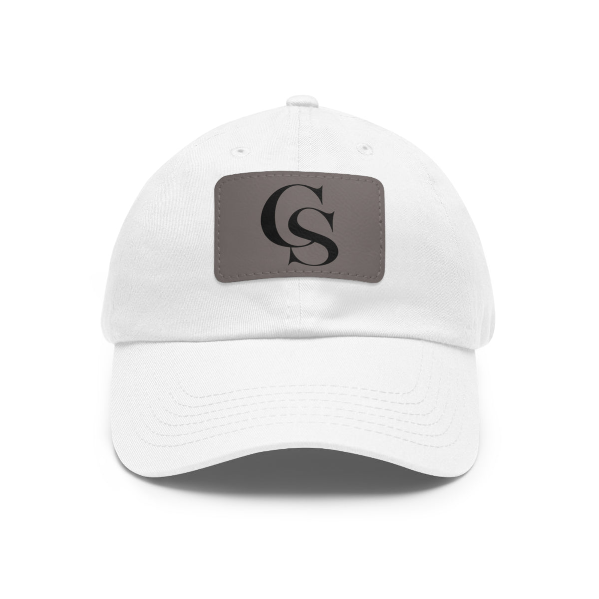 The Closing Society Monogram Leather Patch Dad Hat