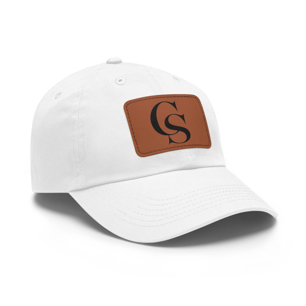 The Closing Society Monogram Leather Patch Dad Hat