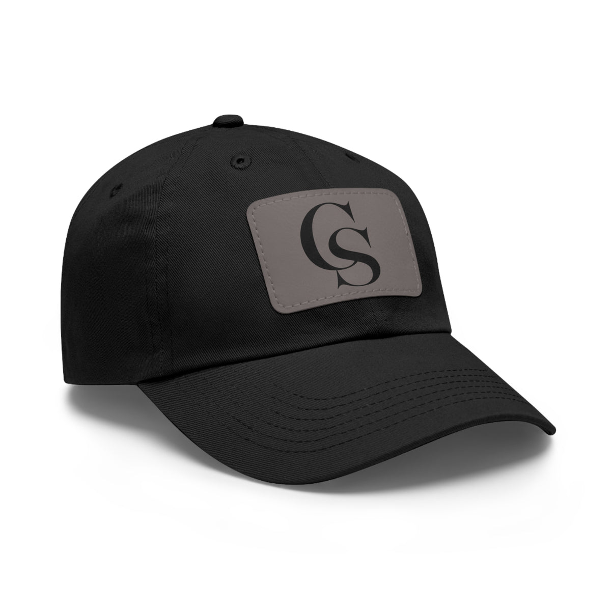 The Closing Society Monogram Leather Patch Dad Hat