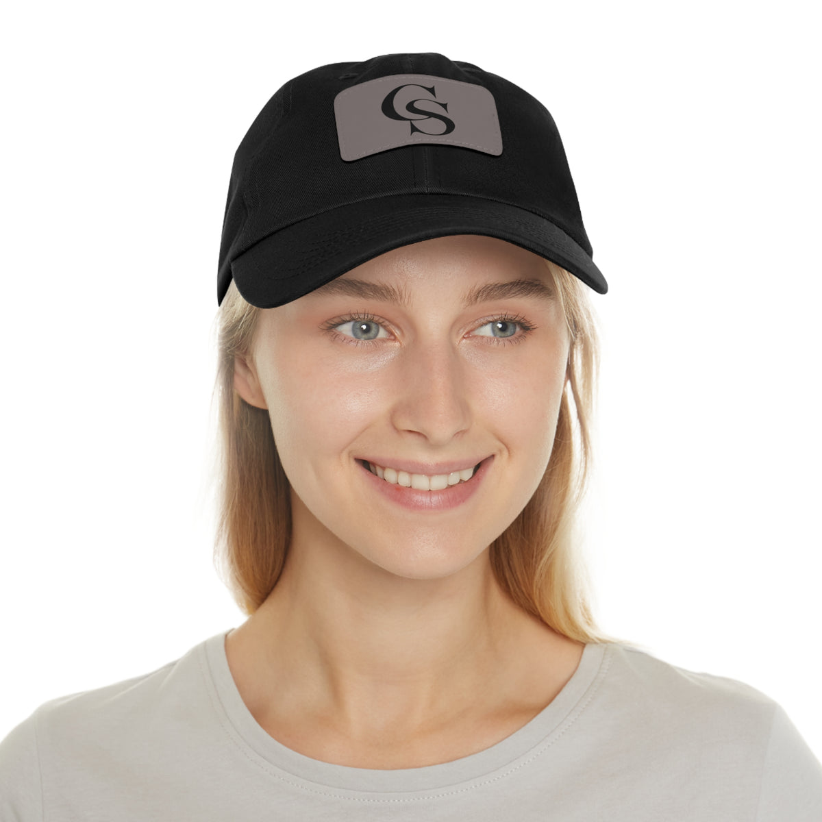 The Closing Society Monogram Leather Patch Dad Hat