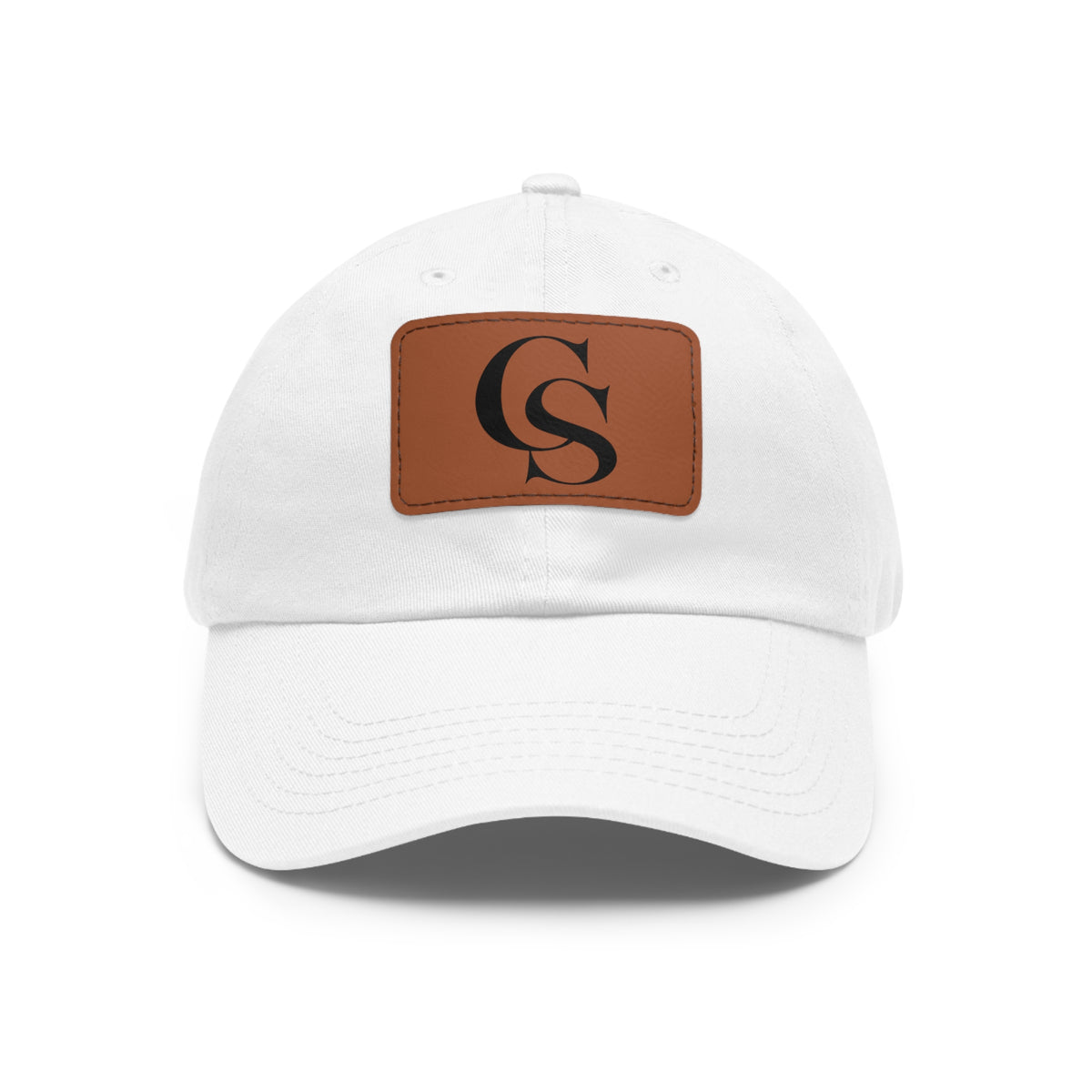 The Closing Society Monogram Leather Patch Dad Hat