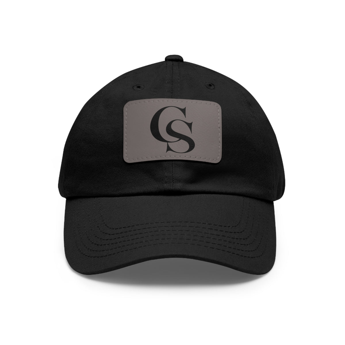 The Closing Society Monogram Leather Patch Dad Hat
