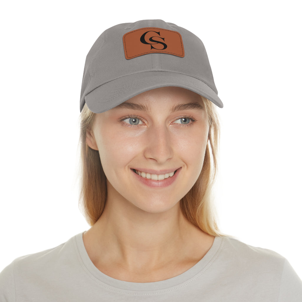 The Closing Society Monogram Leather Patch Dad Hat