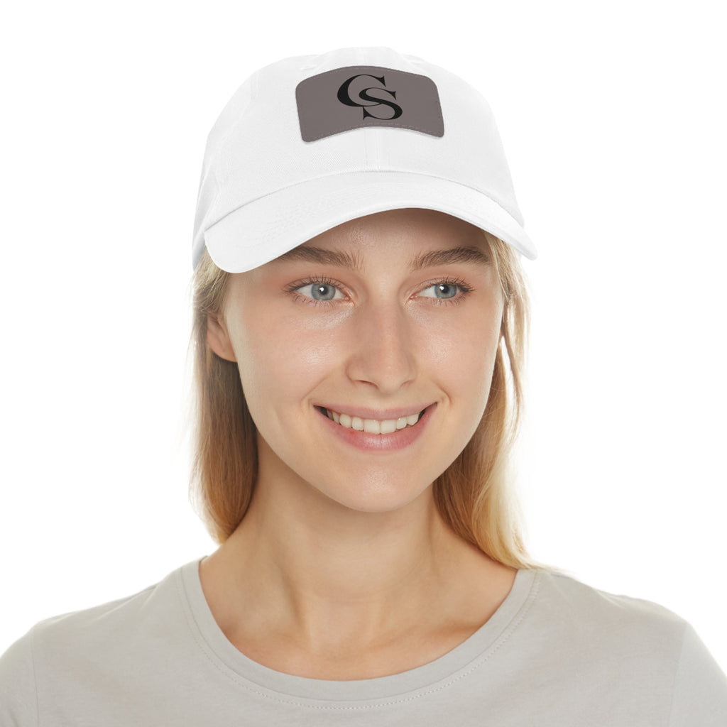 The Closing Society Monogram Leather Patch Dad Hat