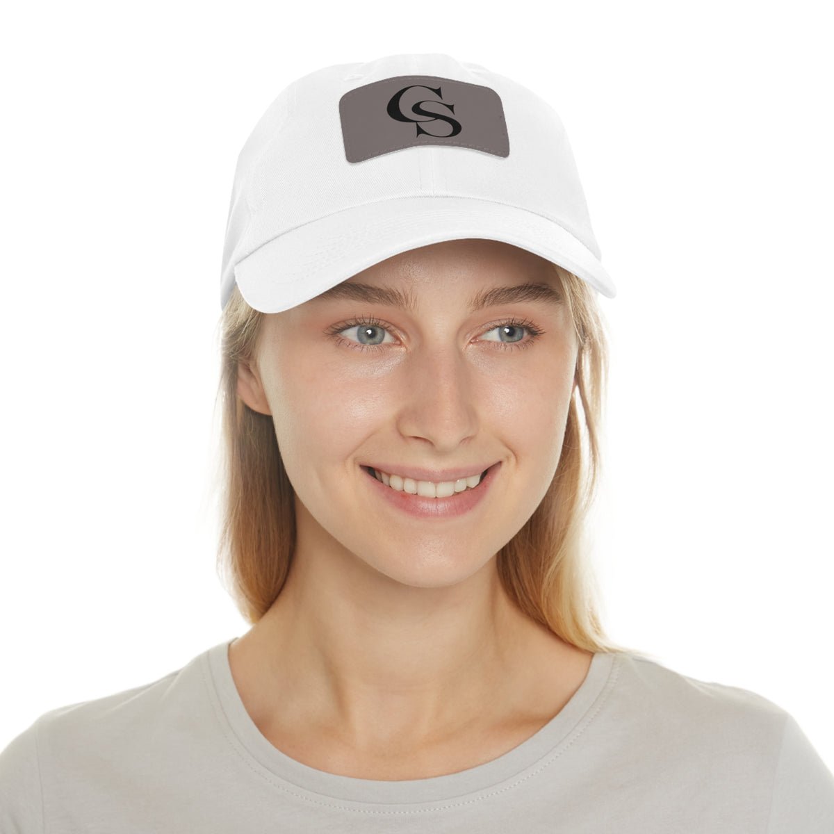 The Closing Society Monogram Leather Patch Dad Hat